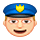 👮🏼 Emoji Agente De Policía: Tono De Piel Claro Medio en VKontakte(VK) 1.0.