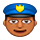 👮🏾 Emoji Agente De Policía: Tono De Piel Oscuro Medio en VKontakte(VK) 1.0.