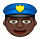👮🏿 Emoji Polizist(in): dunkle Hautfarbe VKontakte(VK) 1.0.