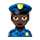 👮🏿‍♀️ Emoji Polizistin: dunkle Hautfarbe VKontakte(VK) 1.0.