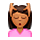 💆🏾‍♀️ Emoji Frau, die eine Kopfmassage bekommt: mitteldunkle Hautfarbe VKontakte(VK) 1.0.