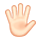 🖐🏻 Emoji Mão Aberta Com Os Dedos Separados: Pele Clara na VKontakte(VK) 1.0.