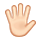 🖐🏼 Emoji Hand mit gespreizten Fingern: mittelhelle Hautfarbe VKontakte(VK) 1.0.