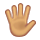 Hand mit gespreizten Fingern: mittlere Hautfarbe VKontakte(VK) 1.0.