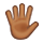 🖐🏾 Emoji Hand mit gespreizten Fingern: mitteldunkle Hautfarbe VKontakte(VK) 1.0.