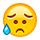 Emoji 😥 Faccina Delusa Ma Sollevata su VKontakte(VK) 1.0.