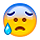 Emoji 😰 Faccina Blu Sudata su VKontakte(VK) 1.0.
