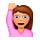 Emoji 🙋🏽‍♀️ Donna Con Mano Alzata: Carnagione Olivastra su VKontakte(VK) 1.0.