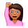 🙋🏾‍♀️ Emoji Mujer Con La Mano Levantada: Tono De Piel Oscuro Medio en VKontakte(VK) 1.0.
