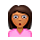 🙎🏾‍♀️ Emoji Mujer Haciendo Pucheros: Tono De Piel Oscuro Medio en VKontakte(VK) 1.0.