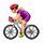 Emoji 🚴🏼‍♀️ Ciclista Donna: Carnagione Abbastanza Chiara su VKontakte(VK) 1.0.