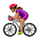Emoji 🚴🏽‍♀️ Ciclista Donna: Carnagione Olivastra su VKontakte(VK) 1.0.