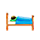 🛌🏽 Emoji im Bett liegende Person: mittlere Hautfarbe VKontakte(VK) 1.0.