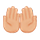 Emoji 🤲🏼 Mani Unite In Alto: Carnagione Abbastanza Chiara su VKontakte(VK) 1.0.