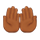 Emoji 🤲🏾 Mani Unite In Alto: Carnagione Abbastanza Scura su VKontakte(VK) 1.0.