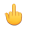 Emoji 🖕 Dito Medio su WhatsApp 2.16.