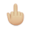 🖕🏼 Emoji Mittelfinger: mittelhelle Hautfarbe WhatsApp 2.16.