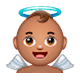 👼🏽 Emoji Bebé ángel: Tono De Piel Medio en WhatsApp 2.17.