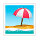 🏖️ Emoji Strand mit Sonnenschirm WhatsApp 2.17.