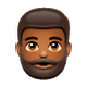 Emoji 🧔🏾 Uomo Con La Barba: Carnagione Abbastanza Scura su WhatsApp 2.17.