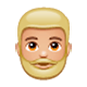 🧔🏼 Emoji Mann: mittelhelle Hautfarbe, Bart WhatsApp 2.17.