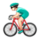 Emoji 🚴🏻 Ciclista: Carnagione Chiara su WhatsApp 2.17.