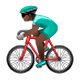 Émoji 🚴🏿 Cycliste : Peau Foncée sur WhatsApp 2.17.