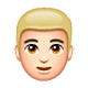 👱🏻‍♂️ Emoji Mann: helle Hautfarbe, blond WhatsApp 2.17.