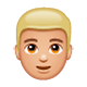 Émoji 👱🏼‍♂️ Homme Blond : Peau Moyennement Claire sur WhatsApp 2.17.