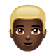 Émoji 👱🏿‍♂️ Homme Blond : Peau Foncée sur WhatsApp 2.17.