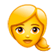 👱‍♀️ Emoji Frau: blond WhatsApp 2.17.
