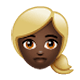 👱🏿‍♀️ Emoji Mujer Rubia: Tono De Piel Oscuro en WhatsApp 2.17.