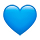 💙 Emoji Corazón Azul en WhatsApp 2.17.