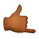 Emoji 🤙🏾 Mano Con Gesto Di Chiamata: Carnagione Abbastanza Scura su WhatsApp 2.17.