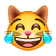 Emoji 😹 Gatto Con Lacrime Di Gioia su WhatsApp 2.17.