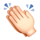 👏🏻 Emoji klatschende Hände: helle Hautfarbe WhatsApp 2.17.