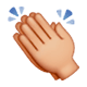 👏🏼 Emoji klatschende Hände: mittelhelle Hautfarbe WhatsApp 2.17.