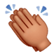 👏🏽 Emoji Mãos Aplaudindo: Pele Morena na WhatsApp 2.17.