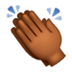 👏🏾 Emoji klatschende Hände: mitteldunkle Hautfarbe WhatsApp 2.17.