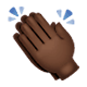 👏🏿 Emoji klatschende Hände: dunkle Hautfarbe WhatsApp 2.17.