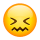 Emoji 😖 Faccina Frustrata su WhatsApp 2.17.