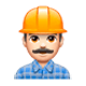 👷🏻 Emoji Trabalhador De Construção Civil: Pele Clara na WhatsApp 2.17.