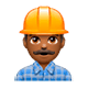 👷🏾 Emoji Trabalhador De Construção Civil: Pele Morena Escura na WhatsApp 2.17.