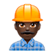👷🏿 Emoji Trabalhador De Construção Civil: Pele Escura na WhatsApp 2.17.
