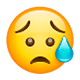 😥 Emoji trauriges aber erleichtertes Gesicht WhatsApp 2.17.