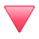 Emoji 🔻 Triangolo Rosso Con Punta Verso Il Basso su WhatsApp 2.17.