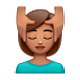 Emoji 💆🏽 Persona Che Riceve Un Massaggio: Carnagione Olivastra su WhatsApp 2.17.