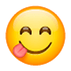 Emoji 😋 Faccina Che Si Lecca I Baffi su WhatsApp 2.17.