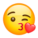 😘 Emoji Rosto Mandando Um Beijo na WhatsApp 2.17.