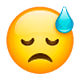 😓 Emoji bedrücktes Gesicht mit Schweiß WhatsApp 2.17.